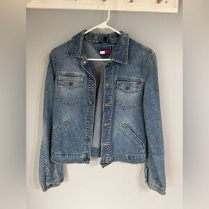 Tommy Hilfiger Women’s Jacket Retro Original Vintage Denim Distressed Medium